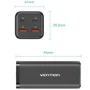 CARGADOR PARED 100W 2xUSB-C + CABLE USB-C/ 2xUSB-A NEGRO VENTION